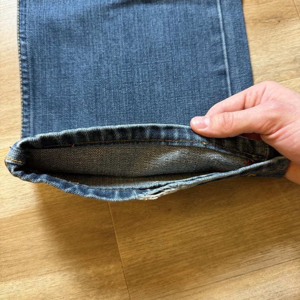 Vintage Diesel Kratt Jeans Men 38x32 Blue Relaxed Straight Dark Wash Made Italy - Picture 6 of 16
